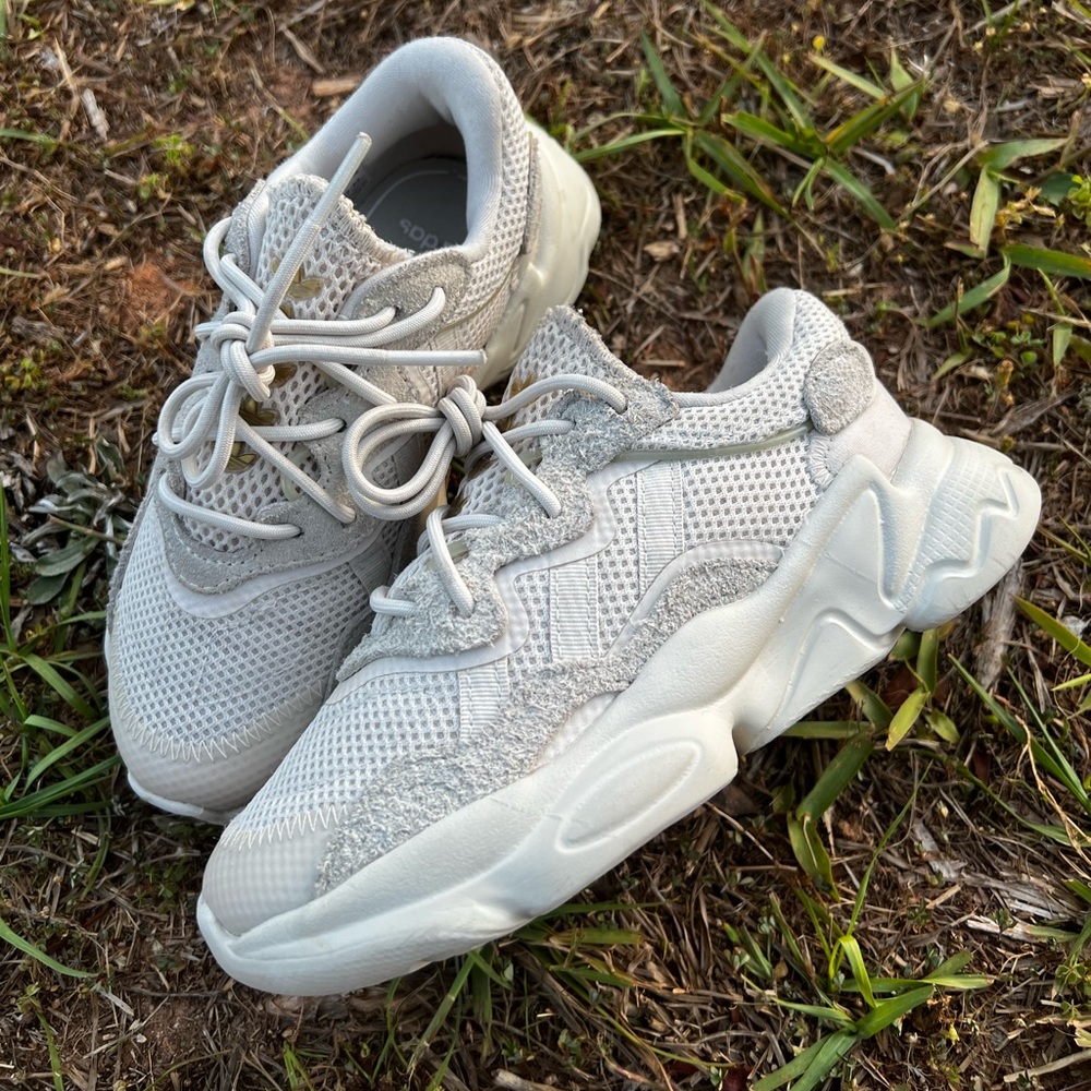 CLEAN Adidas size 12c Toddler Ozweego Aluminium Grey shoes